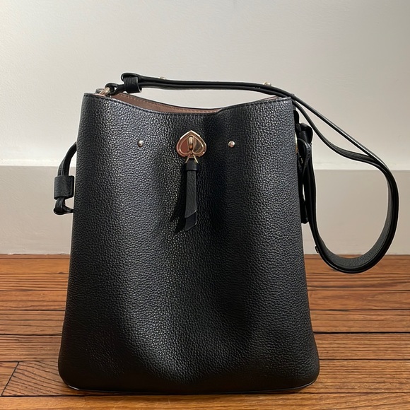 kate spade Handbags - Kate Spade Marti Large Bucket Bag - Black, Leather